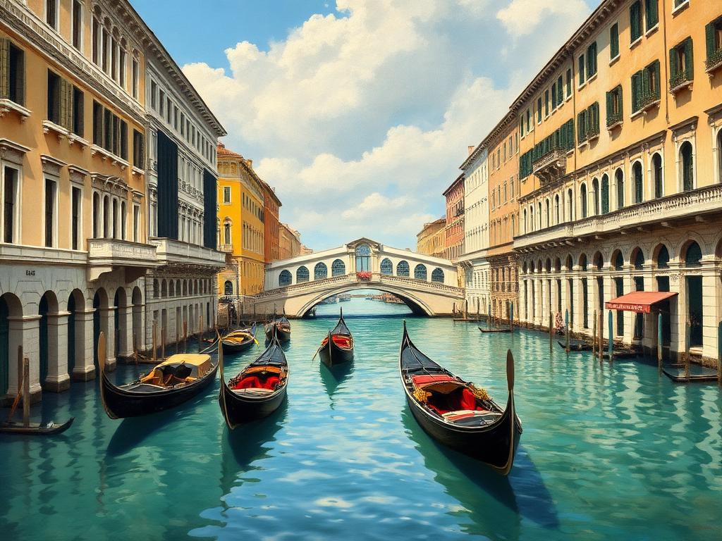 Veduta del Canal Grande verso Rialto