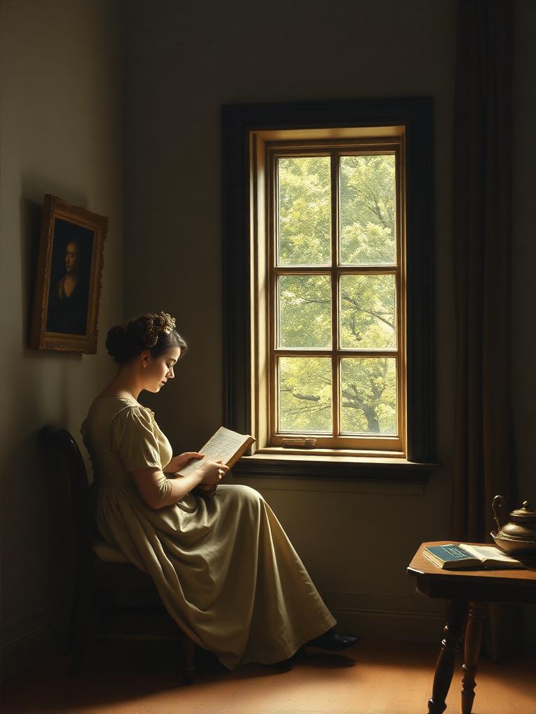 Interno con Lettrice